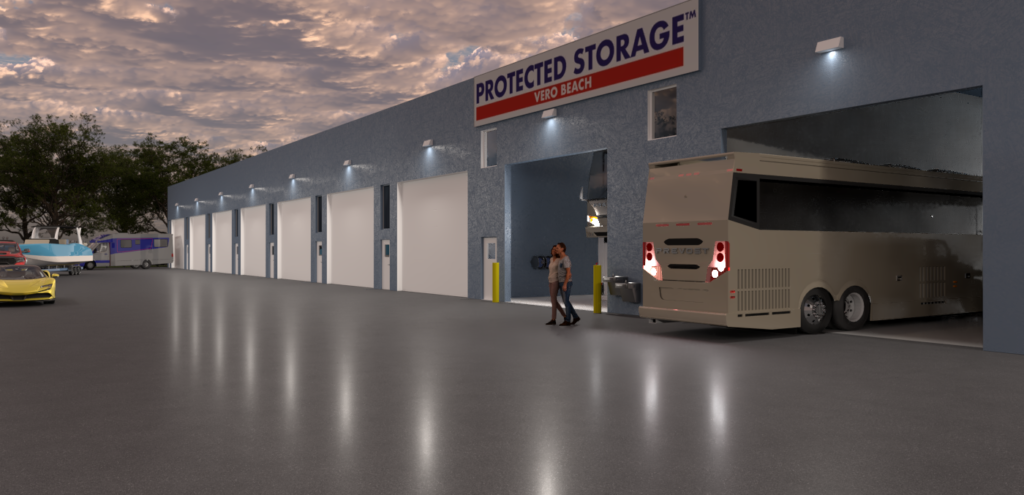 Protected Storage vehicle condos in Vero Beach